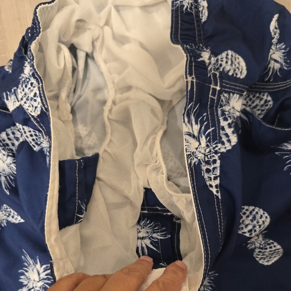 Chaps Ralph Lauren Mens Swim Trunks Mens Sz Large Mesh Liner pineapples - Picture 3 of 8